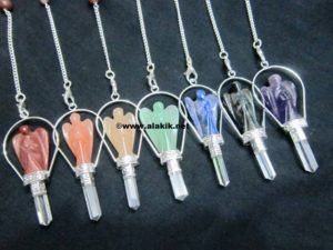 7 Chakra Basket Angel Pendulum Set